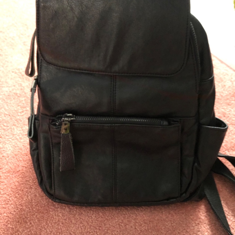 Black Mini Backpack Purse - Picture 3 of 6